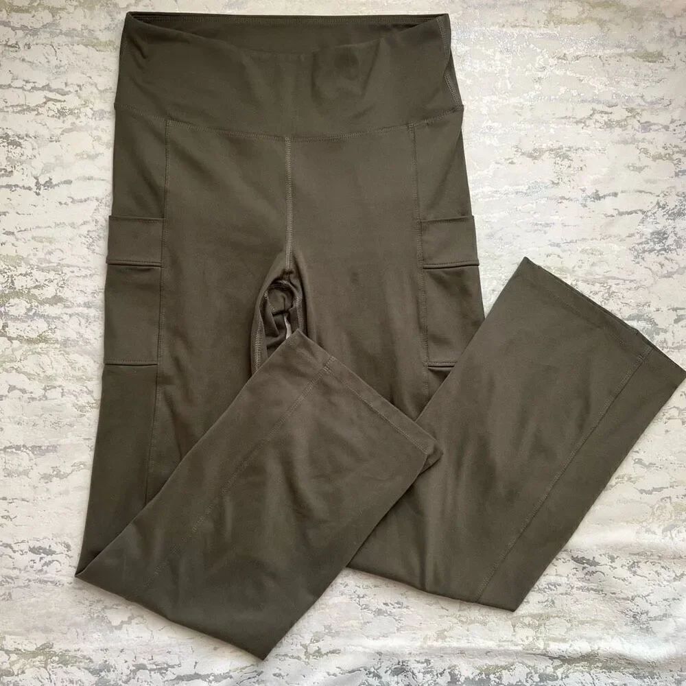 Eddie Bauer Green Cargo Style Leggings - Picture 10 of 11